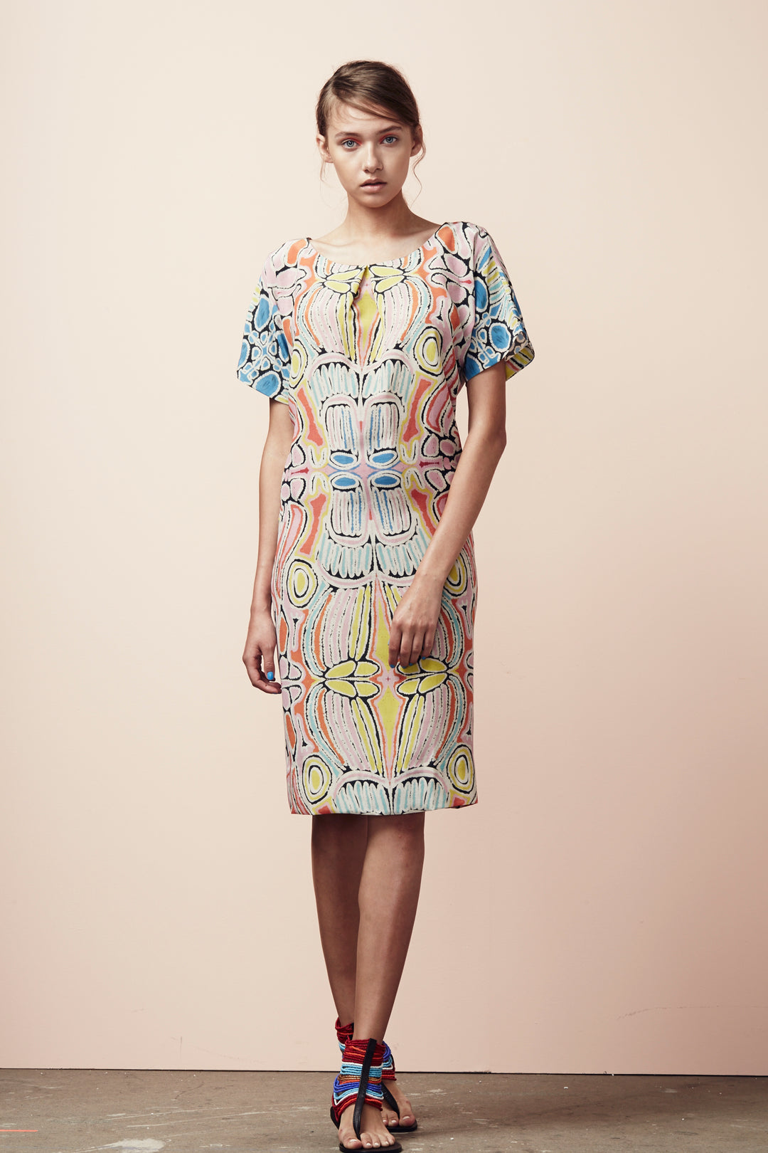 Indigenous  Printed Shift Midi Dress