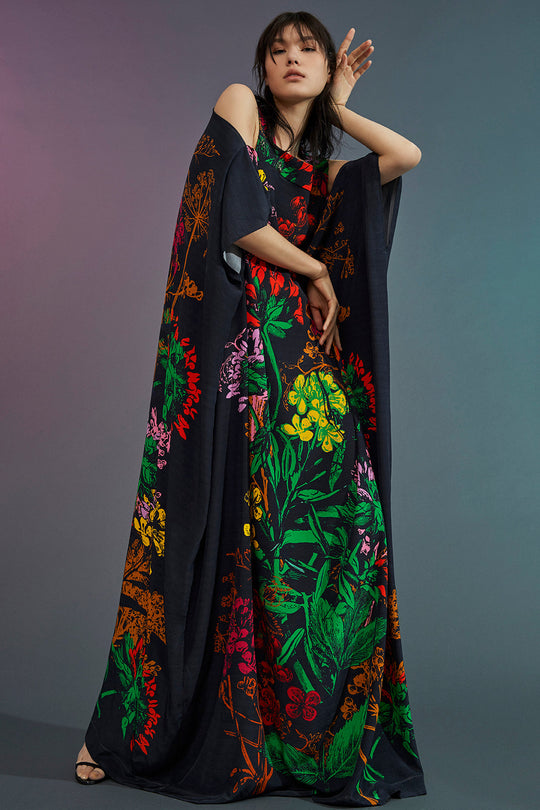 Roopa, Luxury, Sustainable fashion, roopapemmaraju, longdresses, dresses, printeddress, silkdress