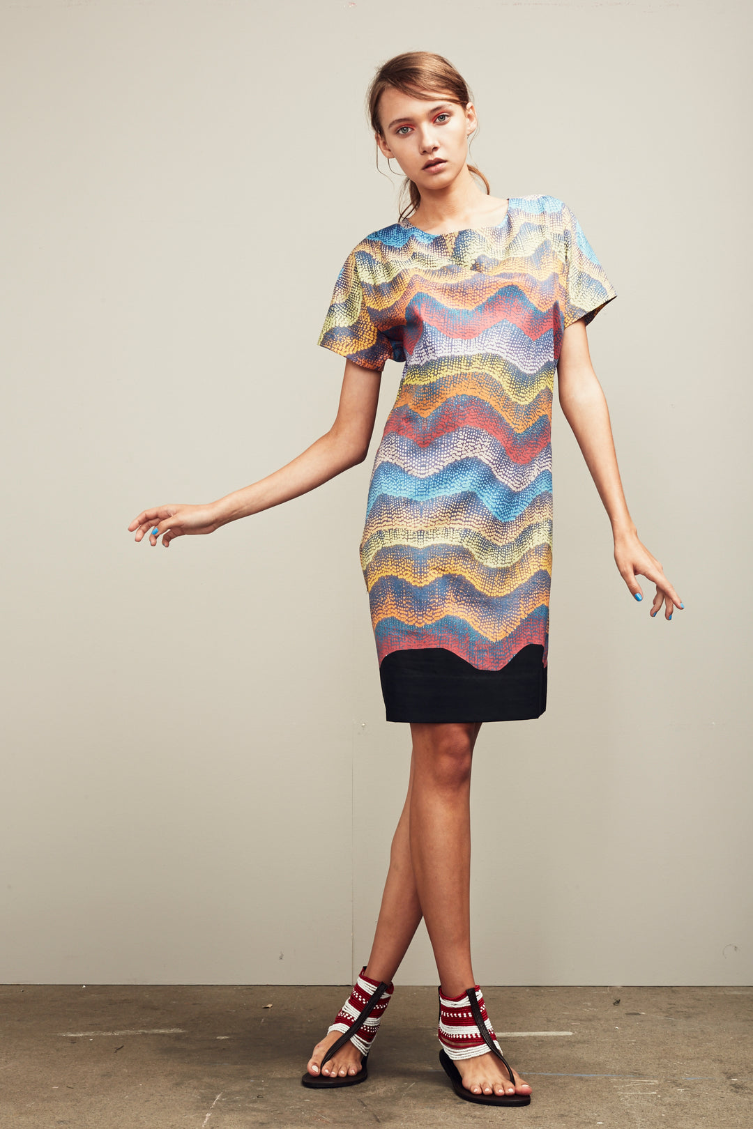 Indigenous Multicolor Printed Shift Dress