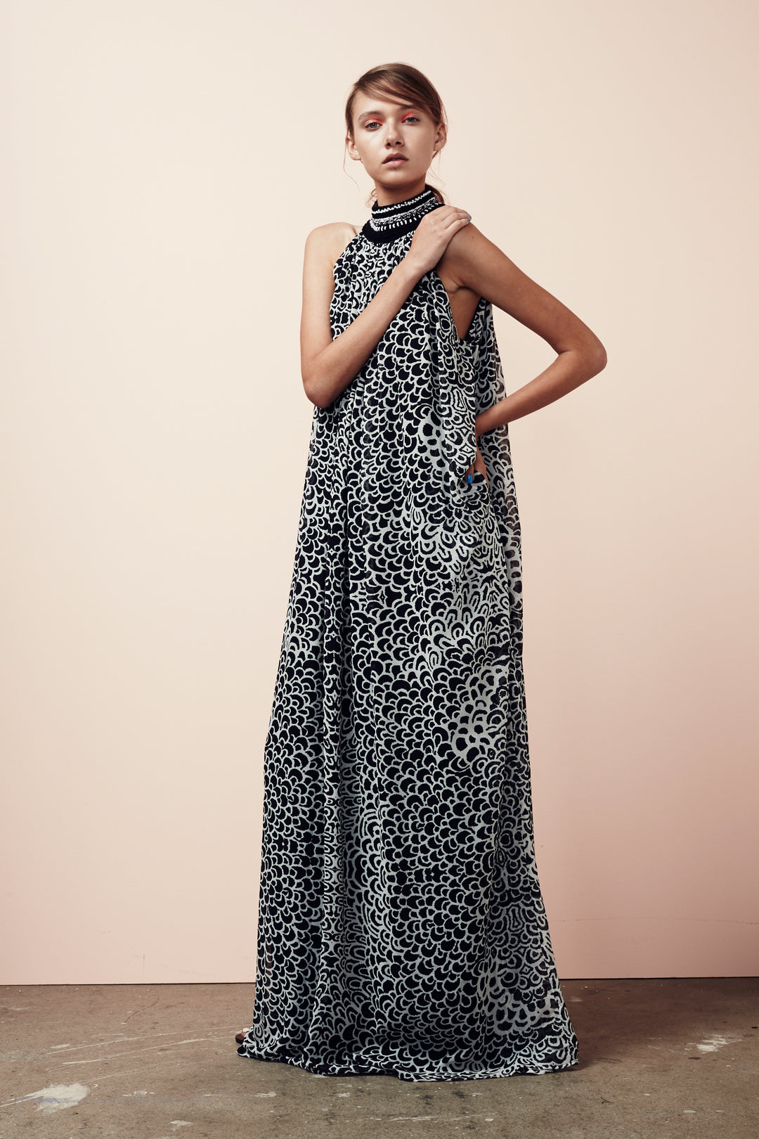 Indigenous Printed Halter Neck Maxi Dress