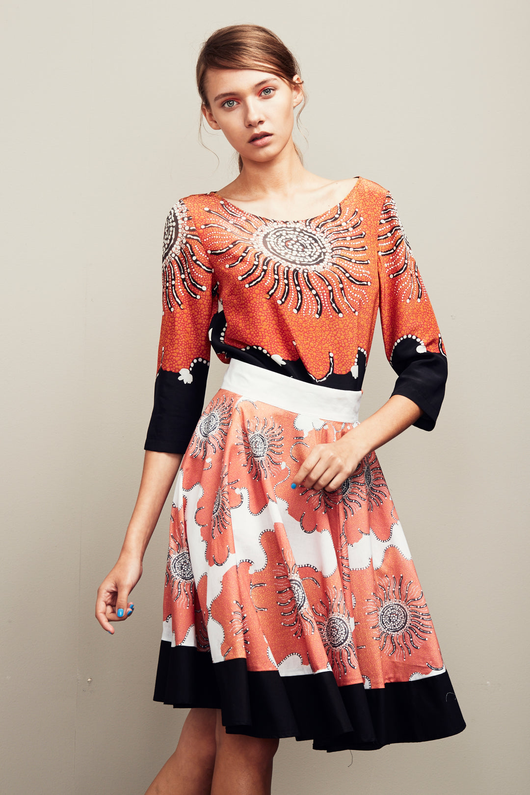 Indigenous Printed Midi Dress