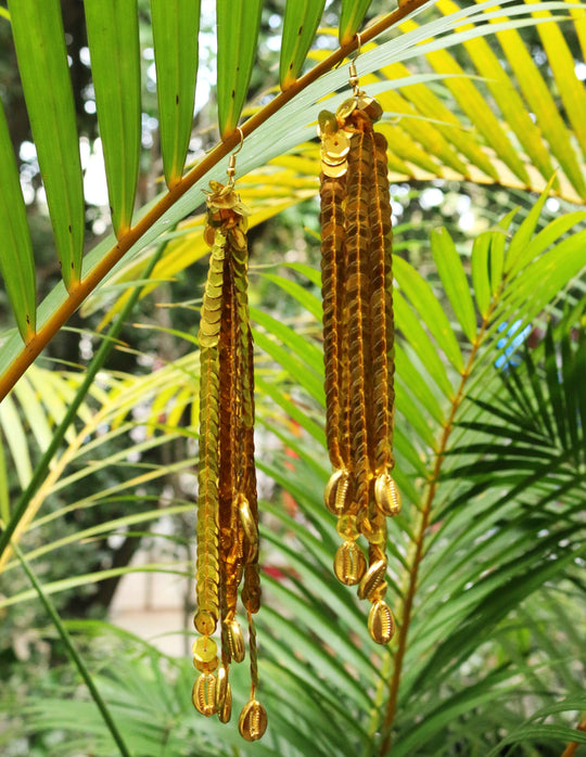 Waterfall Gold Earings