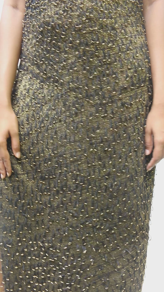 Gold Pile Dress