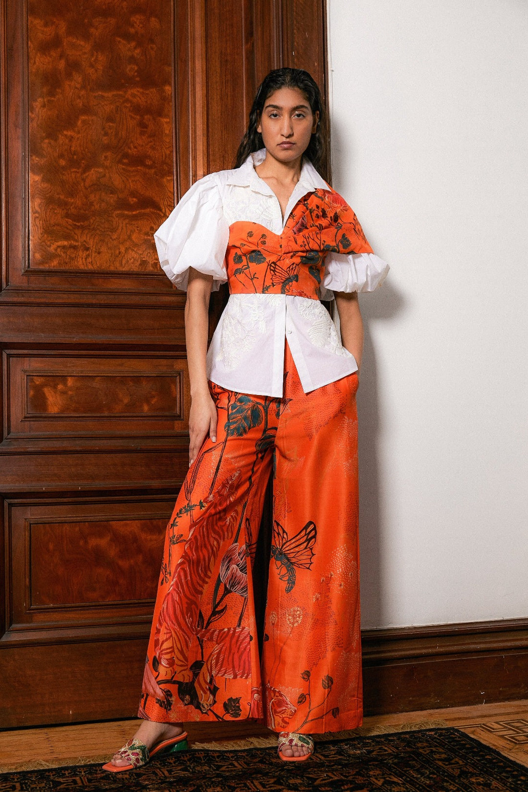 Tigress Asymmetrical Gathered Blouse