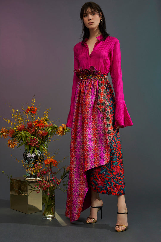 Roopa, Luxury, Sustainable fashion, roopapemmaraju, longdresses, dresses, printeddress, silkdress