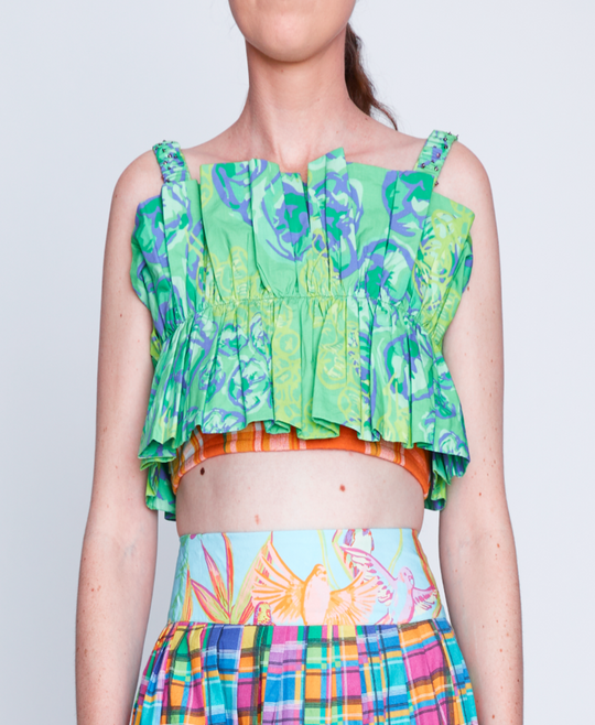 Green Paradise Crop Top