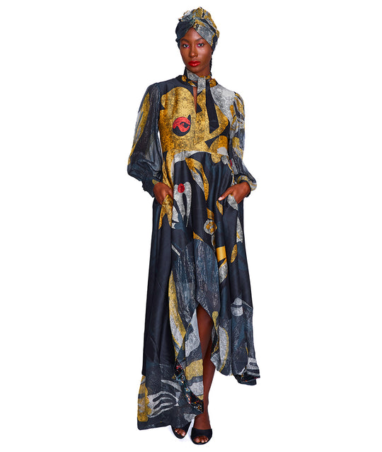 Sonata Long Sleeve Maxi Tiered Dress