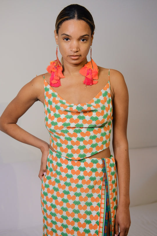 Pineapple Silk Handkerchief Top