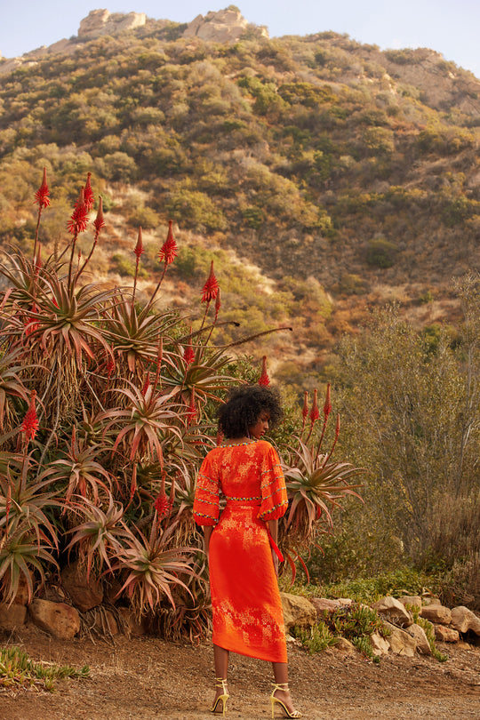 Natural Fiber Reversible Animal Print Wrap Skirt