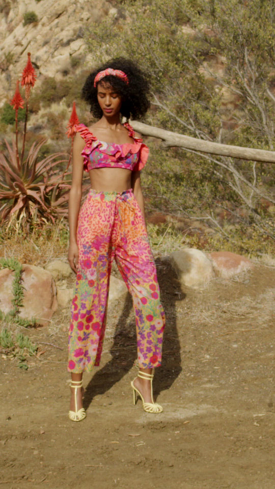 Printed Willow Cotton Pants
