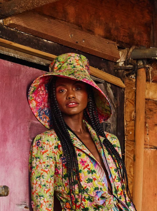 Floral Recycled Cotton Beach Hat