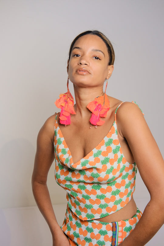 Pineapple Silk Handkerchief Top