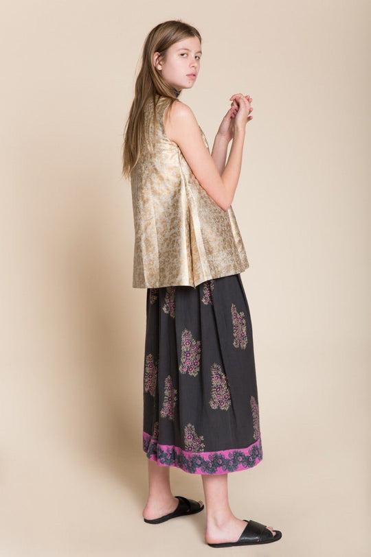 Golden Brocade Top | Roopa Pemmaraju