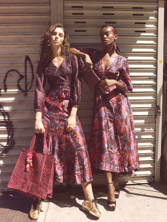 Midnight Forest Silk Skirt