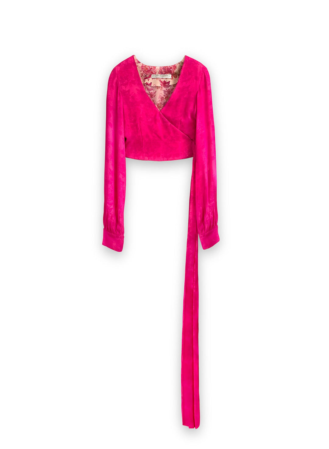 The Rani Pink Silk Wrap Top