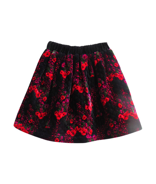 Children's Silk Velvet Poppy Violet  Skirt