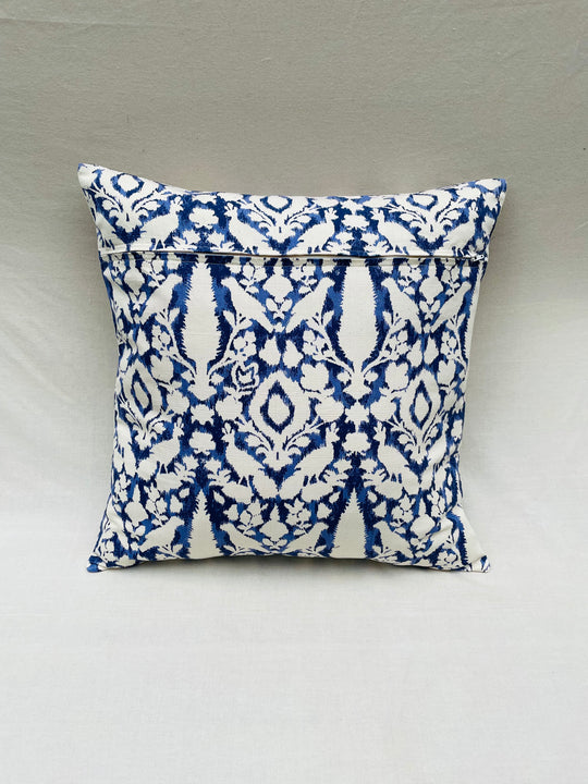 Indigo Ikat Throw Pillow Cover