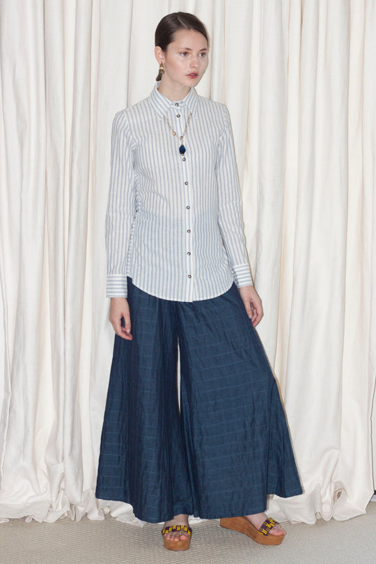 Stripe Collared Shirt | Roopa Pemmaraju