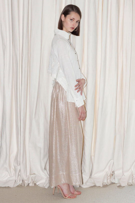 Hand Embroidered Collar Shirt | Roopa Pemmaraju