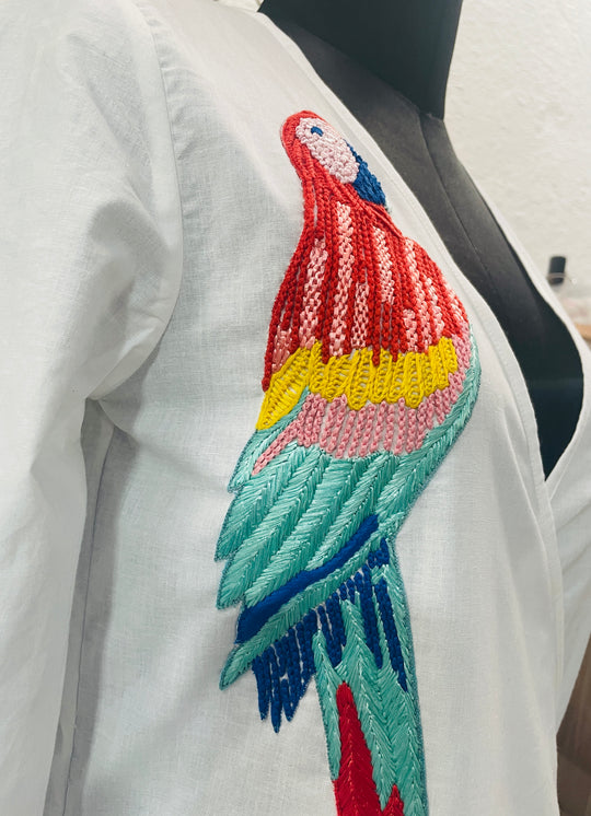 Bird wrap: Macaw Wrap Maxi Dress
