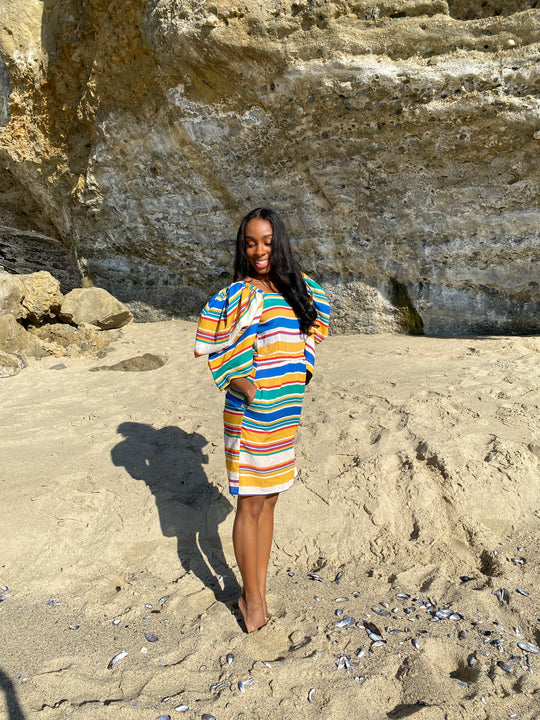 Stripe Voile Mini Dress