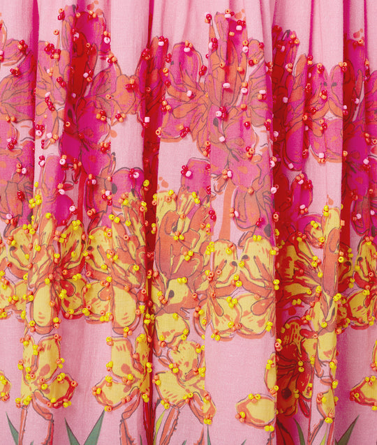 Silk and Cotton Hand Embroidered Skirt