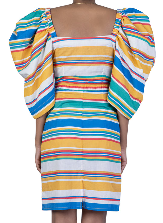Stripe Voile Mini Dress