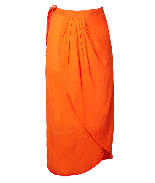 Natural Fiber Reversible Animal Print Wrap Skirt