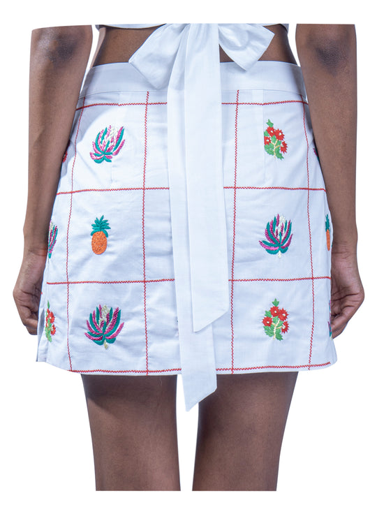 Embroidered Mini Skirt