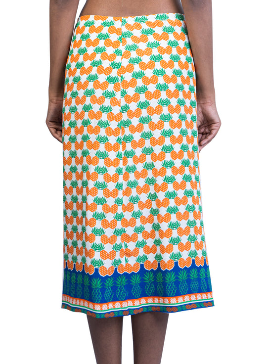 Pineapple Silk Wrap Skirt