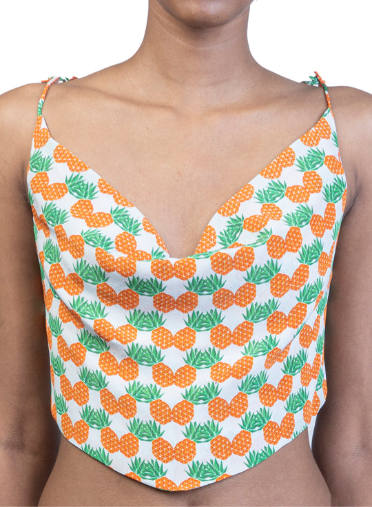 Pineapple Silk Handkerchief Top