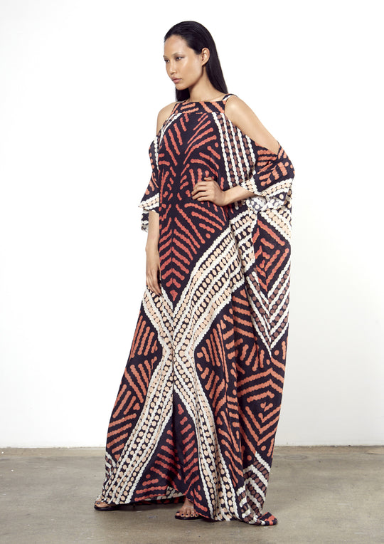 Roopa, Luxury, Sustainable fashion, roopapemmaraju, longdresses, dresses, printeddress, silkdress
