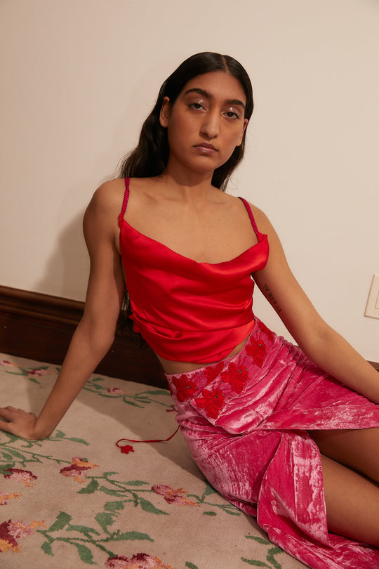 Fairy Silk Velvet Wrap Skirt