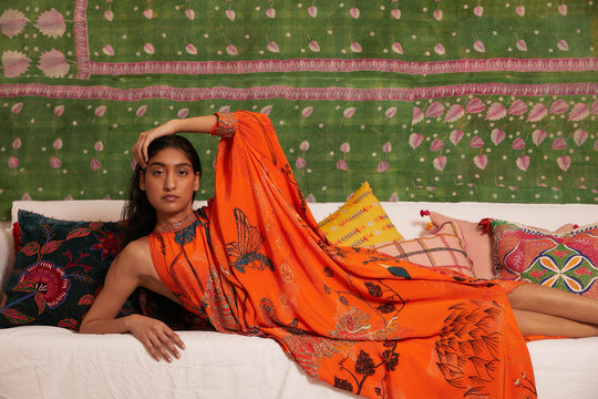 Tigress Hand-Beaded Kaftan Gown