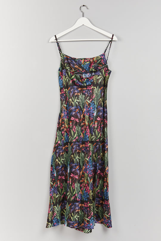 Night Blooming Silk Dress