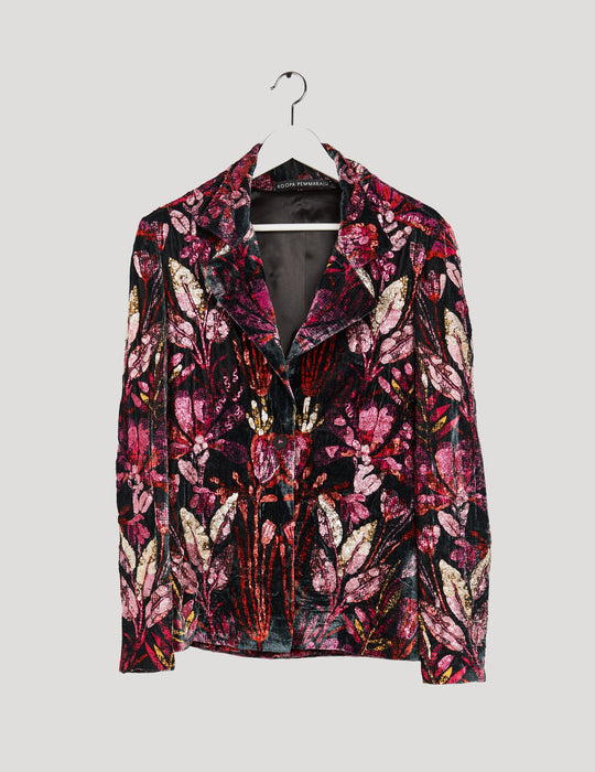 Embellished Midnight Silk Jacket
