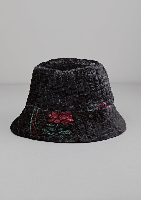 Embroidered Flower Bucket Hat