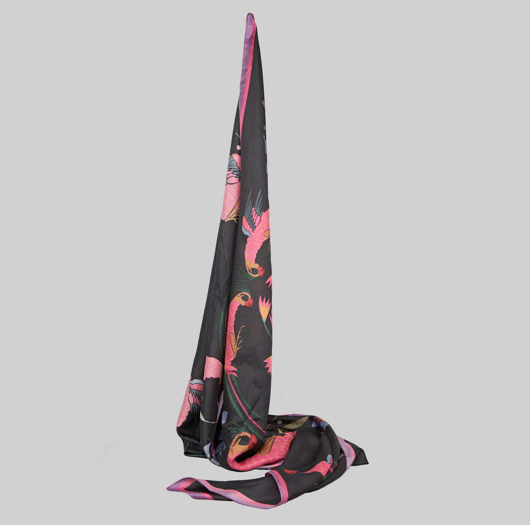Parakeet Silk Scarf