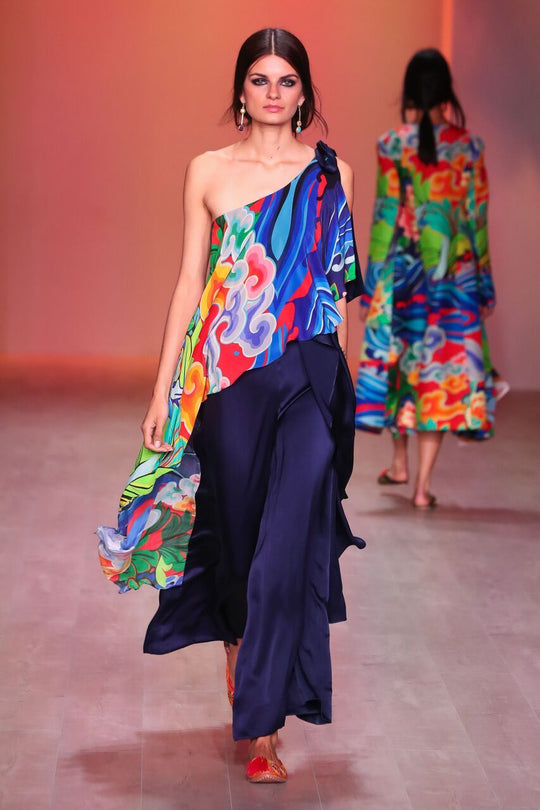 Roopa, Luxury, Sustainable fashion, roopapemmaraju, longdresses, dresses, printeddress, silkdress