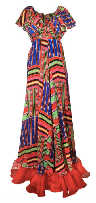 Roopa, Luxury, Sustainable fashion, roopapemmaraju, longdresses, dresses, printeddress, silkdress