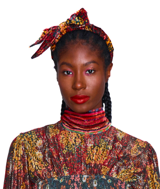 Lydia Silk Velvet Bow Tie Headband