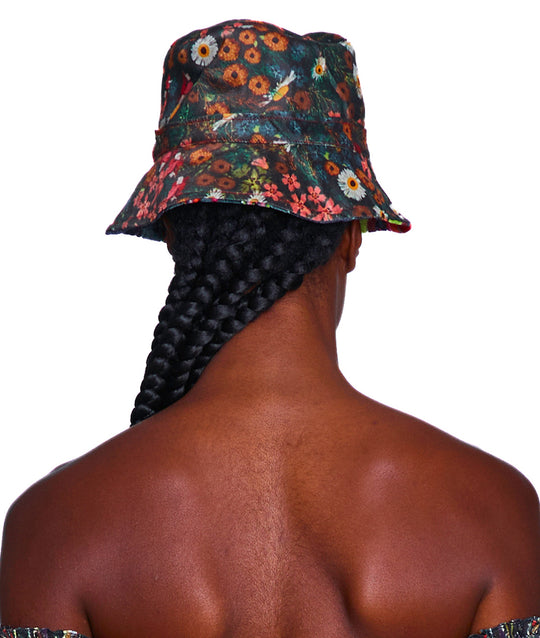 Rowena Floral Handwoven Bucket Hat