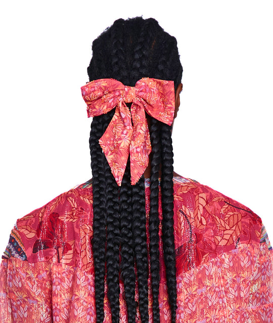 Eulalie Pink Floral Hair Bow