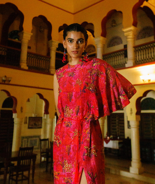 Nalini Capelet Midi Dress