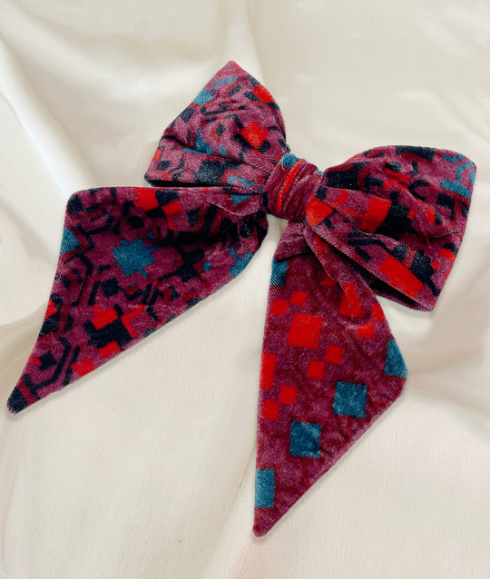 Ophelia Silk Velvet Hair Bow