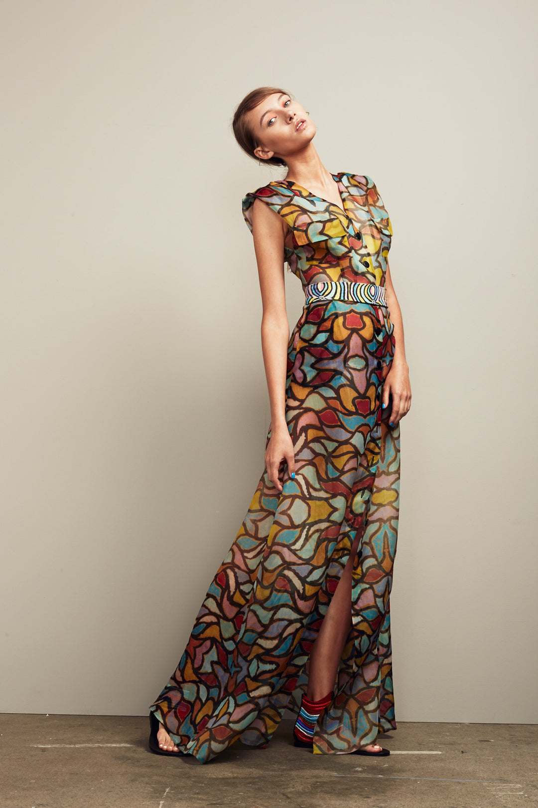 Indigenous Multicolored Printed Long Dress