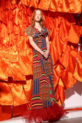 Ruffle hem gown