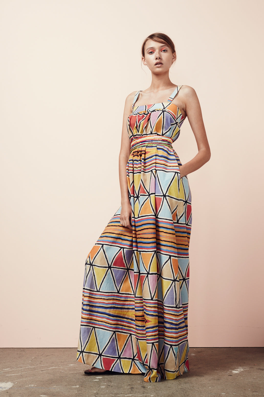 Indigenous Printed  Strapped Long Dress