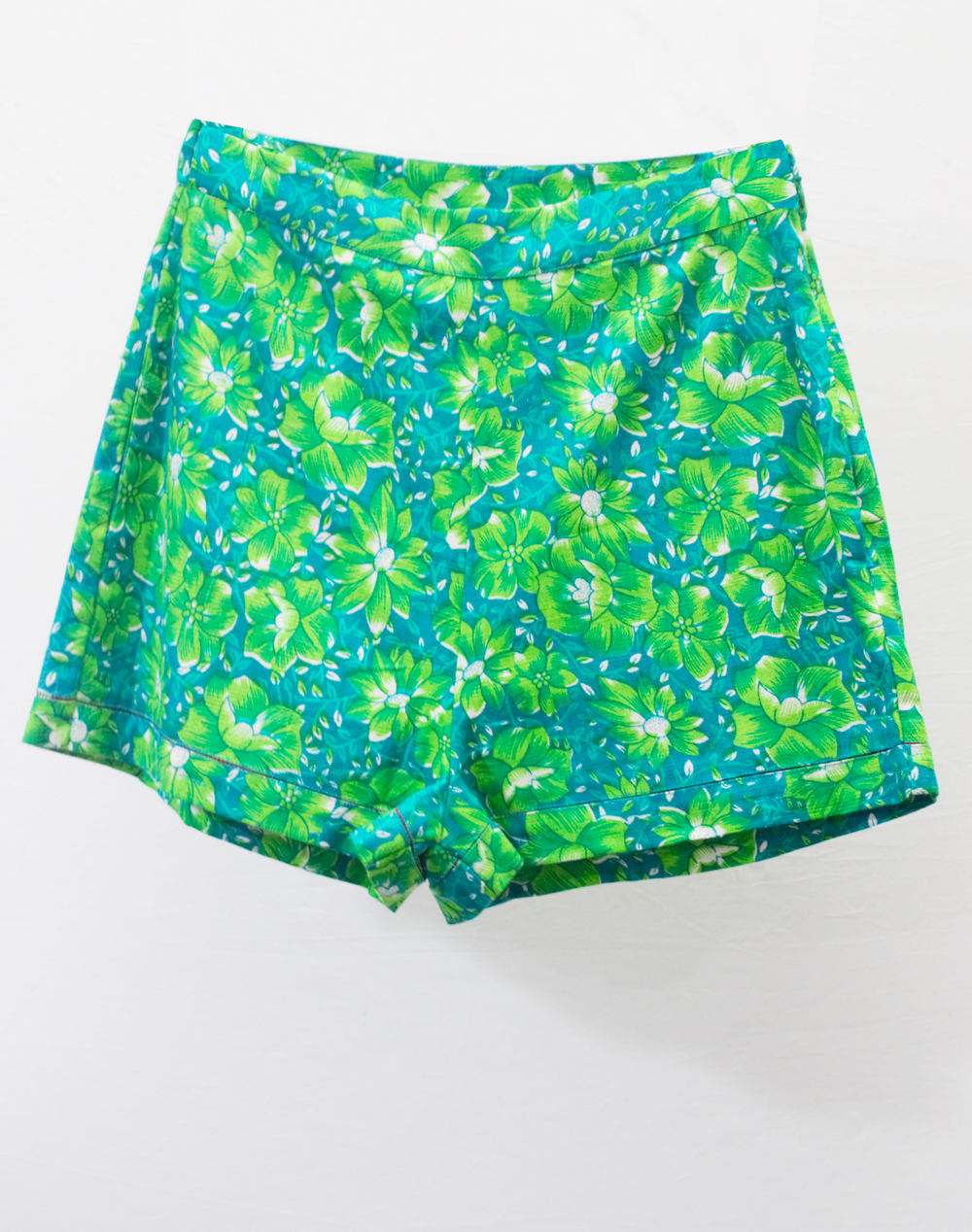 Hand Woven Cotton Forest Green  Shorts
