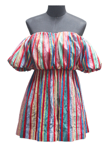 Printed stripe dress